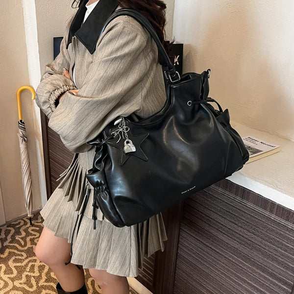 Elegant Retro Tote Bag – Large Capacity