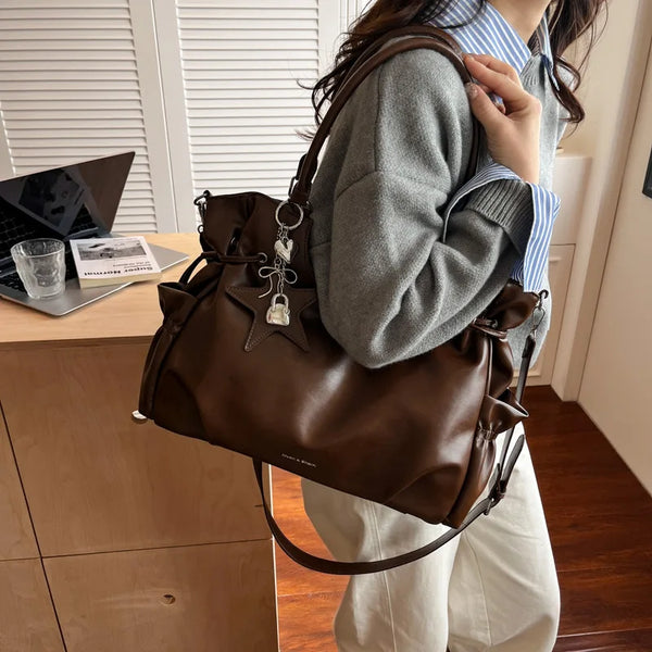 Elegant Retro Tote Bag – Large Capacity